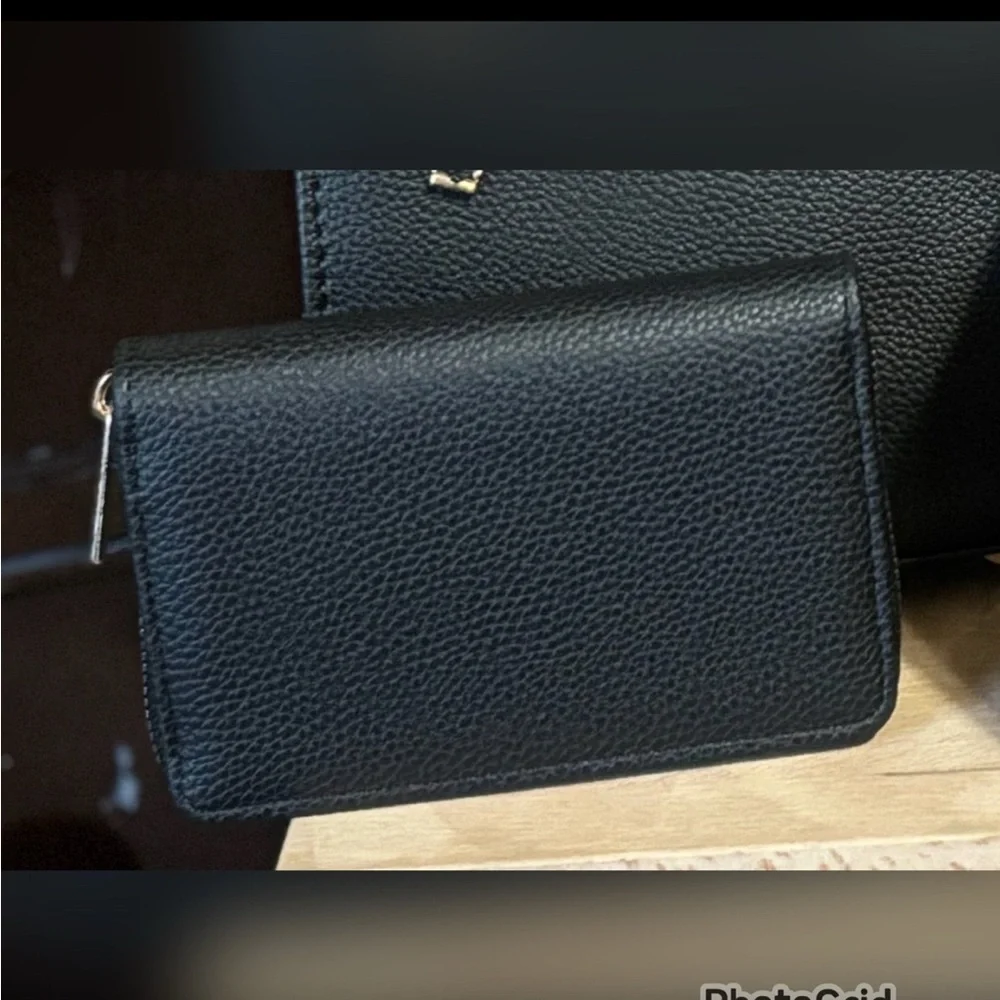 Scarf Top Handle Satchel Black 3-pc